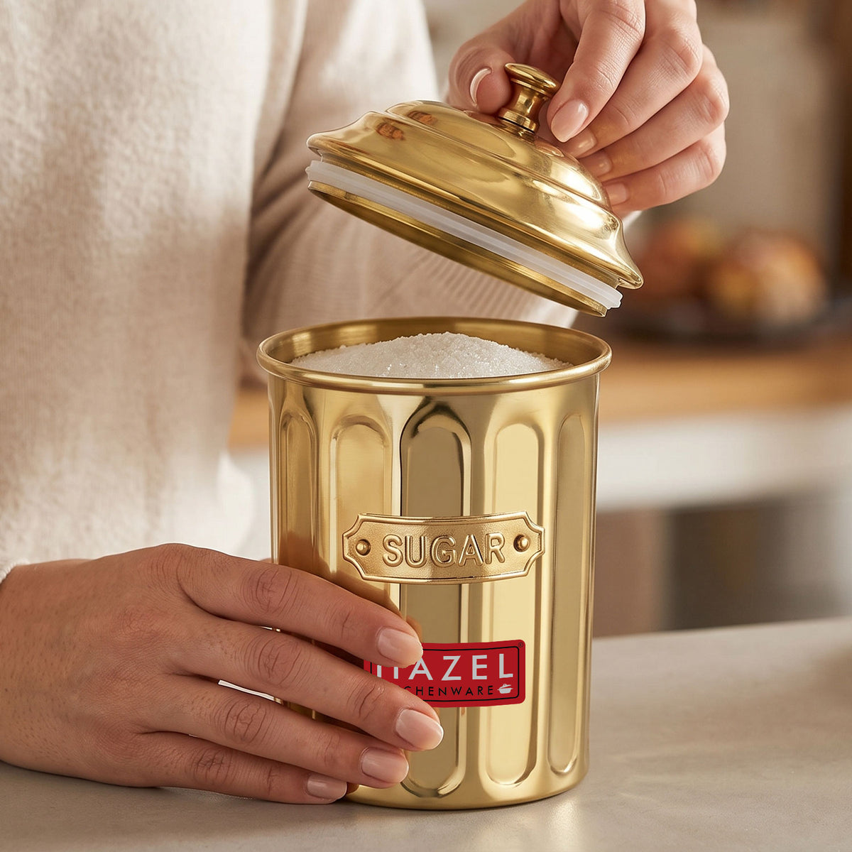 Golden Coffee & Sugar Airight Container, 800 ml, Set of 2