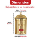 Golden Coffee & Sugar Airight Container, 800 ml, Set of 2