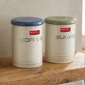 Airtight Coffee and Sugar Container with Labels for Kitchen Storage, 900 ml, Set of 2