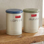 Airtight Coffee and Sugar Container with Labels for Kitchen Storage, 900 ml, Set of 2