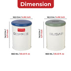Airtight Coffee and Sugar Container with Labels for Kitchen Storage, 900 ml, Set of 2
