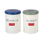Airtight Coffee and Sugar Container with Labels for Kitchen Storage, 900 ml, Set of 2
