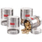 Stainless Steel See Through Matt Finish Container Set of 4, Silver, 500 ML