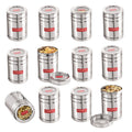 Stainless Steel Container with Transparent Lid, 1000 ML Set of 12