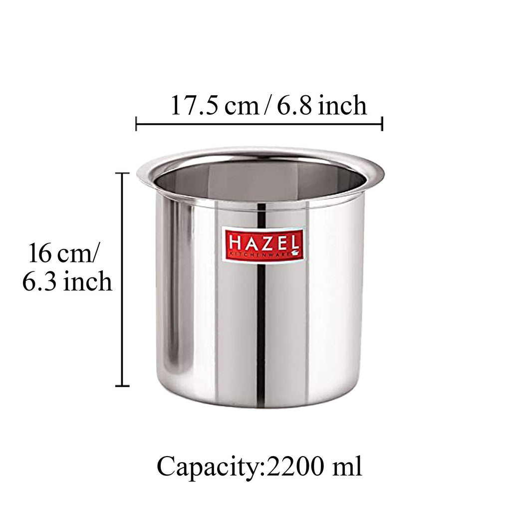 Stainless Steel Milk Pot with Lid, Milk Boiler Vessel, 2200 ml