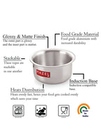 Induction Base Aluminium Tope with Lid, Bhagona, 4400 ml