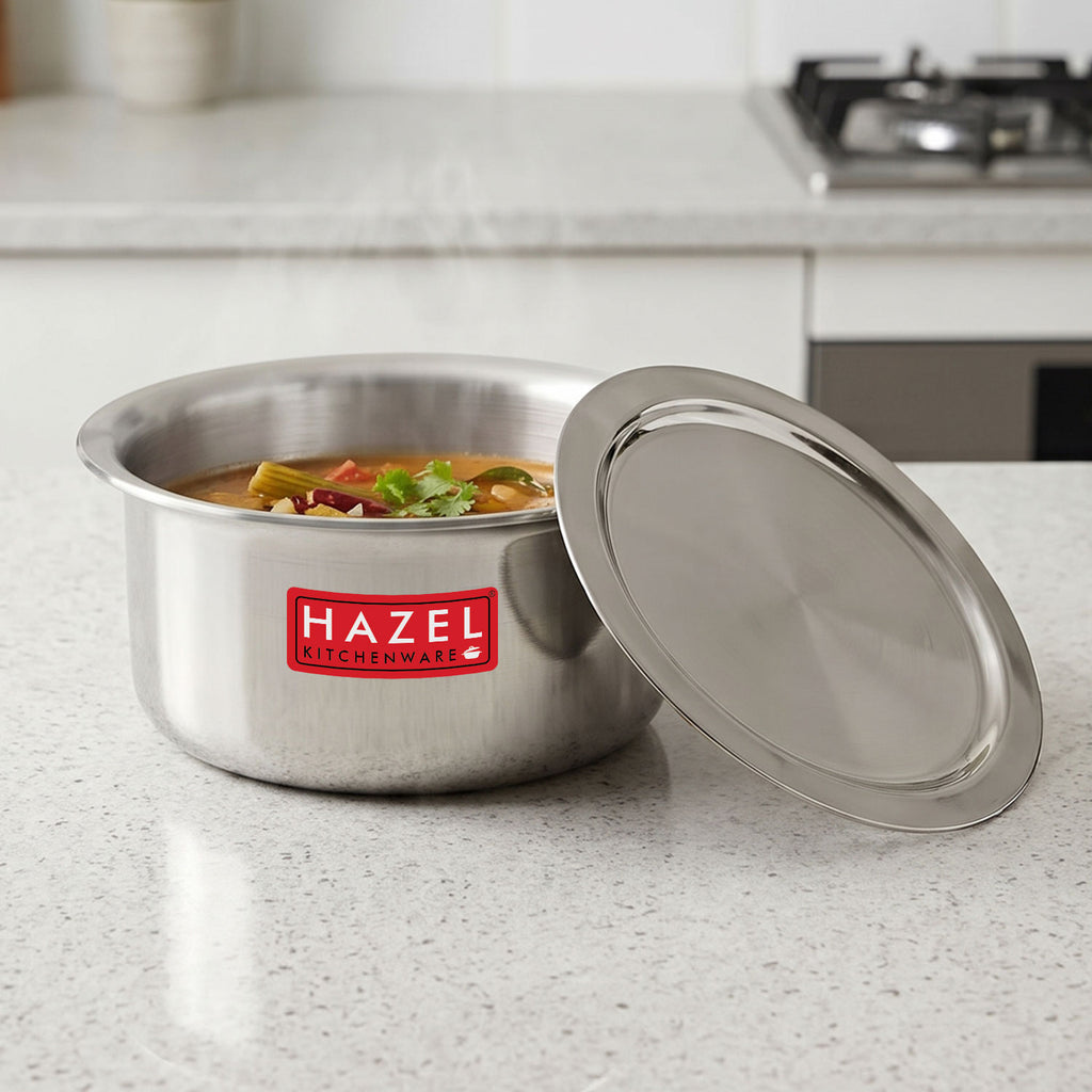 Induction Base Aluminium Tope(Patila) with Lid, 1400 ML, 18.8 cm