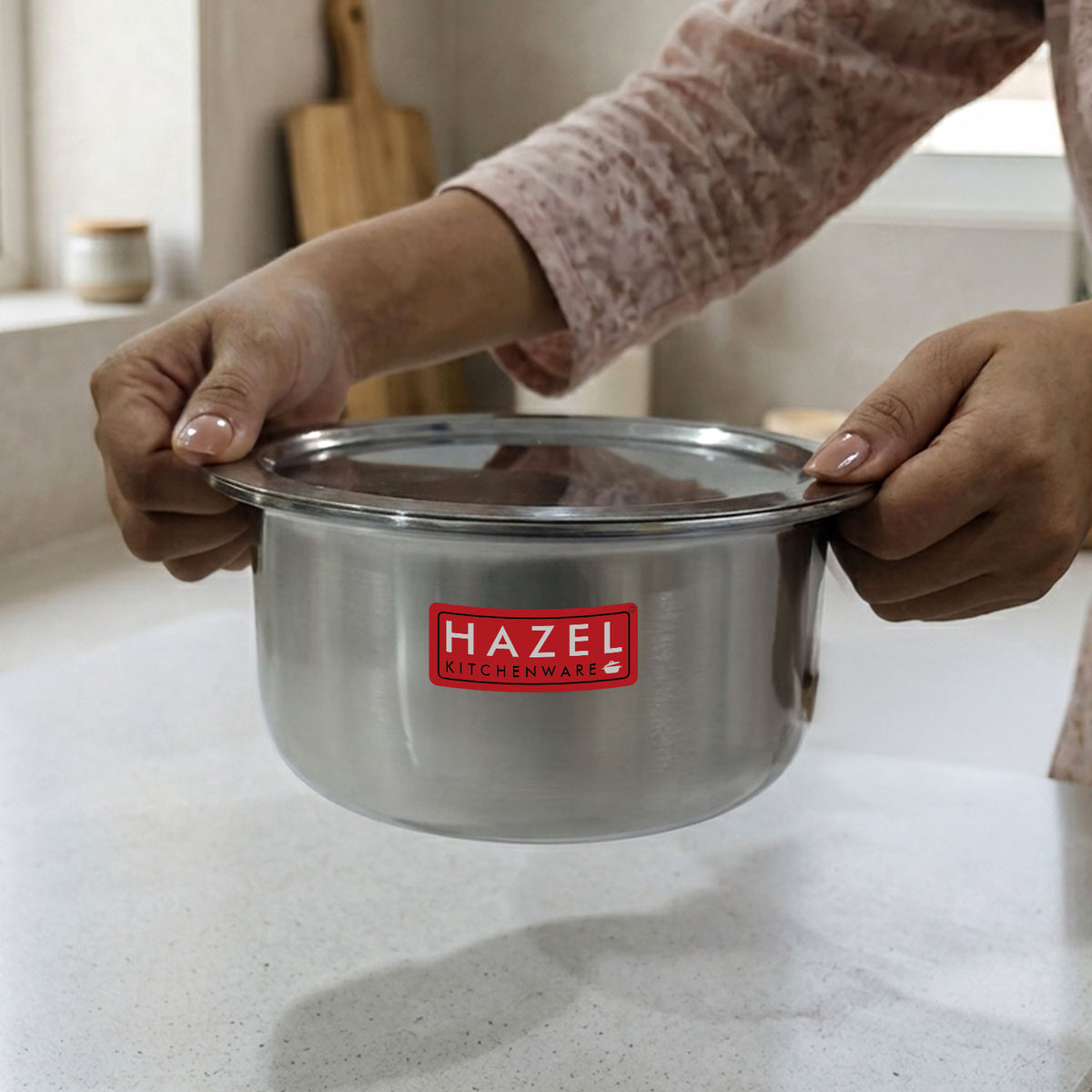 Induction Base Aluminium Tope(Patila) with Lid, 1400 ML, 18.8 cm