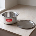 Induction Base Aluminium Tope(Patila) with Lid, 3000 ML, 22.5 cm