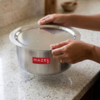Induction Base Aluminium Tope(Patila) with Lid, 3500 ML, 24.7 cm