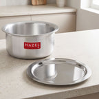 Induction Base Aluminium Tope(Patila) with Lid, 4300 ML, 26.2 cm