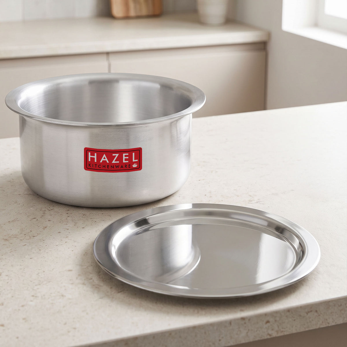 Induction Base Aluminium Tope(Patila) with Lid, 4300 ML, 26.2 cm