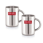 Stainless Steel Double Wall Jumbo Mug Set of 2, 420 ml