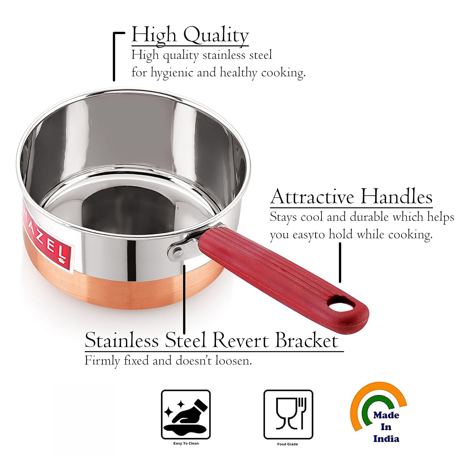 Copper Bottom Flat Patila, 850 ML
