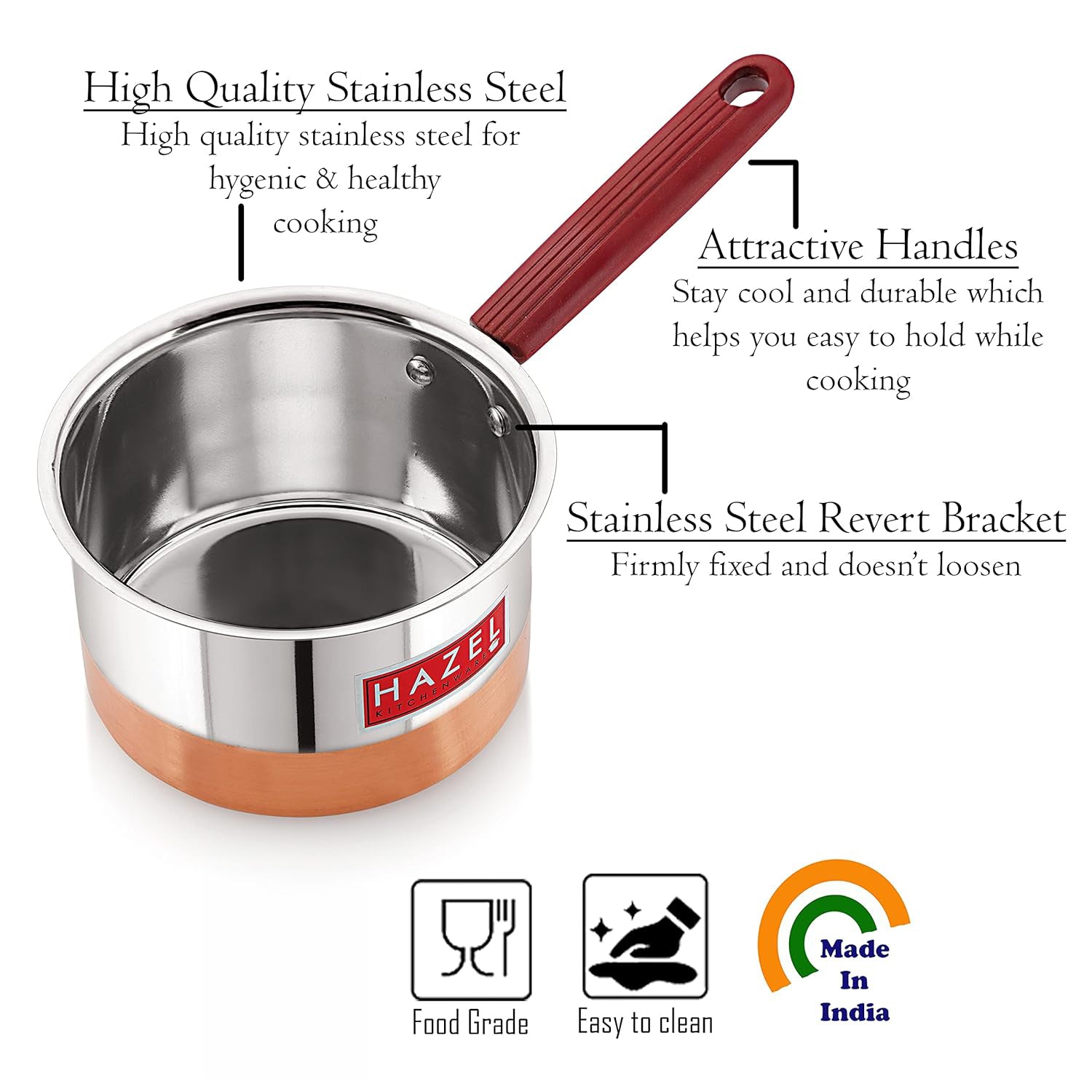 Copper Bottom Flat Patila, 800 ML