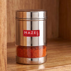 Transparent Wide Mouth Steel Container, 600 ML