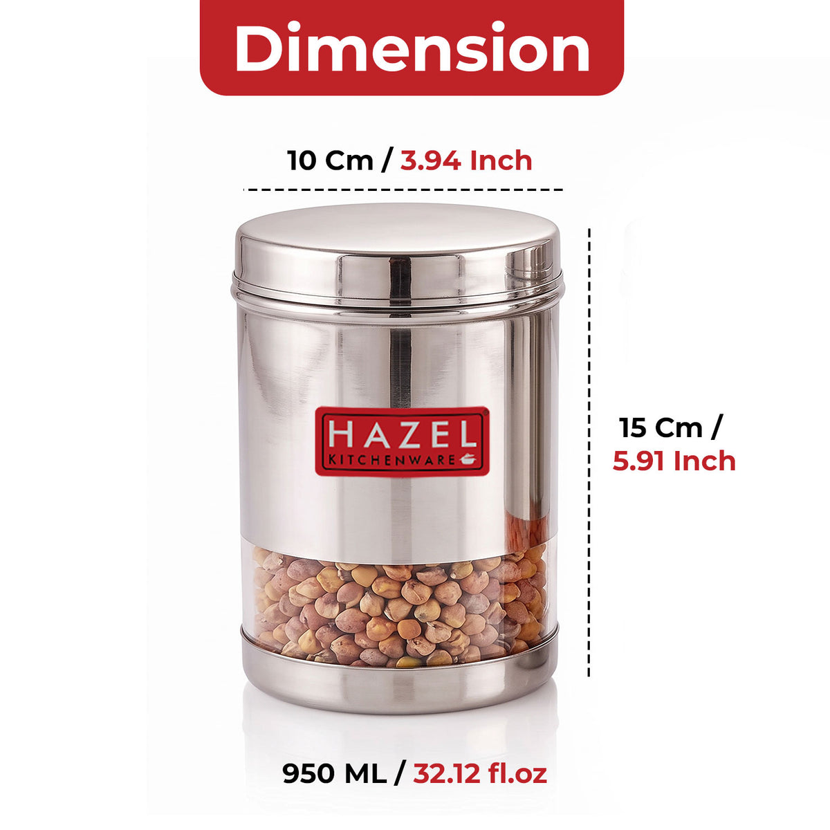 Stainless Steel Airtight See Through Container