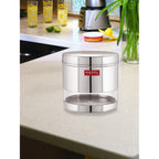 Stainless Steel Transparent Wide Mouth See Through Container, Silver, 1100 ml