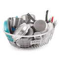 Stainless Steel Dish Drainer Bowl Bartan Basket Utensil Drying Rack Round Large Stand for Kitchen