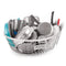 Stainless Steel Dish Drainer Bowl Bartan Basket Utensil Drying Rack Round Large Stand for Kitchen