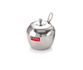 Stainless Steel Apple Shape Kitchen Storage Ghee Dani Oil Pot Container, 260 ML