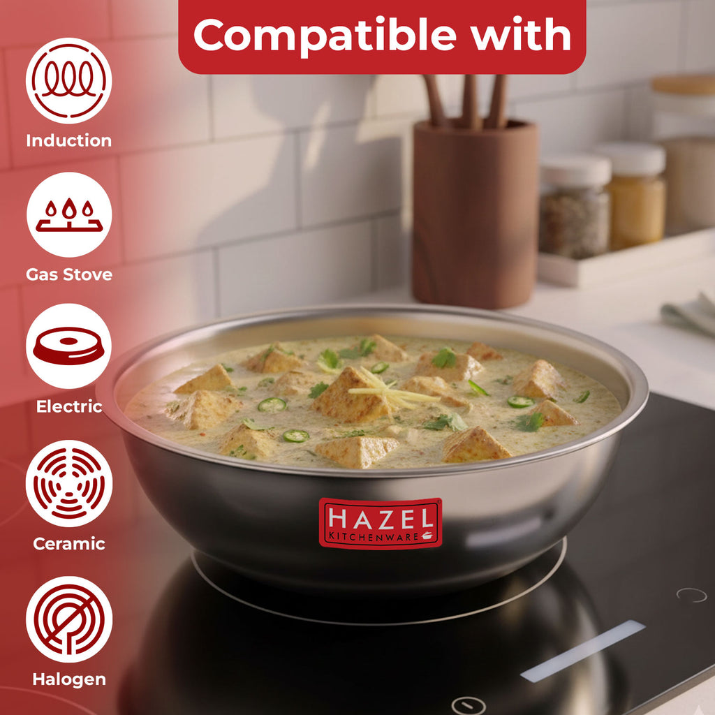 Triply Stainless Steel Induction Bottom Tasla, 2 L, 22.5 cm