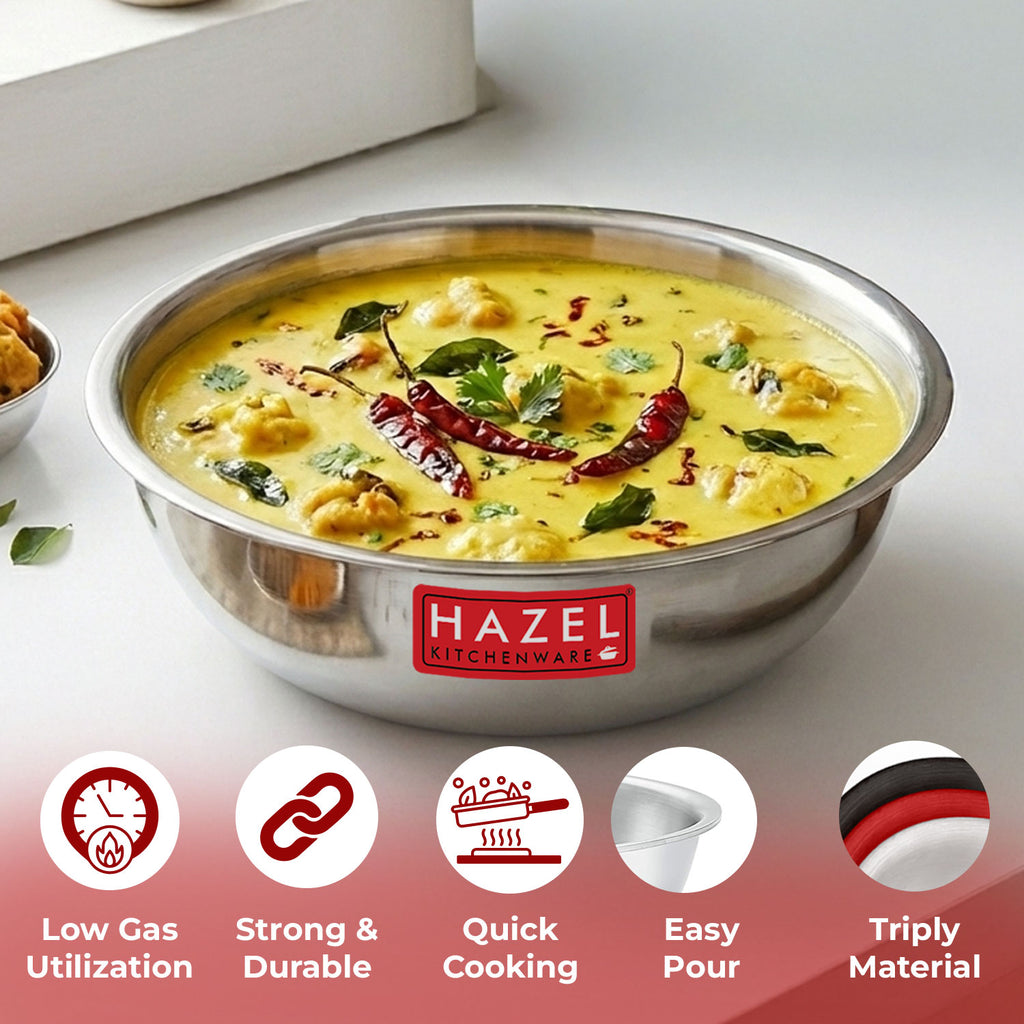 Triply Stainless Steel Induction Bottom Tasla, 2 L, 22.5 cm