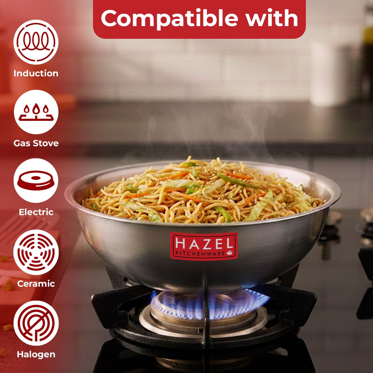 Triply Stainless Steel  Tasla with Induction Bottom,, 2.6 L, 24.5 cm