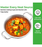 Triply Stainless Steel Kadai with Induction Bottom, 1.2 L, 18.5 cm