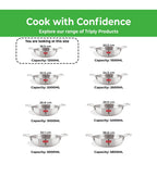 Triply Stainless Steel Kadai with Induction Bottom, 1.2 L, 18.5 cm