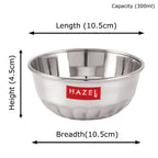 Stainless Steel Serving Bowl Wati Dessert Vati Katori, Set of 1, 300 ML, Silver