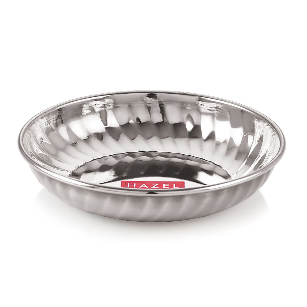 Stainless Steel Serving Sweet Dish Dessert Plate, 310 ML