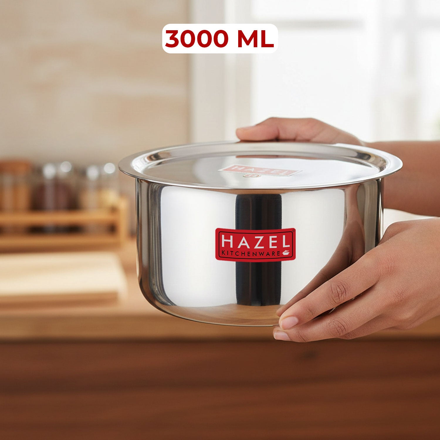 Stainless Steel Tope with Lid, Strong Durable Patila, Bhagona, Dekchi for Kitchen