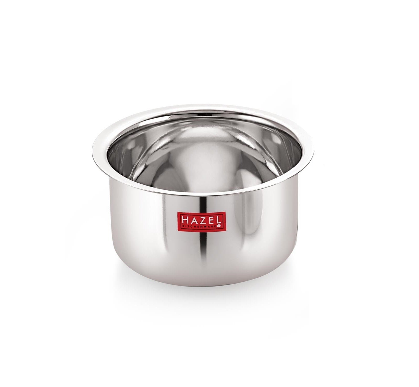 Stainless Steel Tope Patila With Lid Flat Bottom Boiling Vessels Bhagona Dekchi, 21 cm, 2300 ml