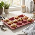 HAZEL Aluminium Non Stick Muffin Tray – 12 Cups (Red)