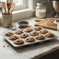 HAZEL Aluminium Non Stick Muffin Tray – 12 Cups (Grey)
