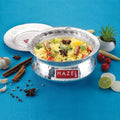 Aluminium Hammered Finish Handi With Lid Biryani Rice Cooking Pot, 19 cm, 1300 ml