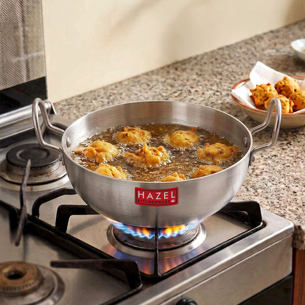 Aluminium Kadai for Deep Frying, 4mm, 26.7 cm, 5000 ML