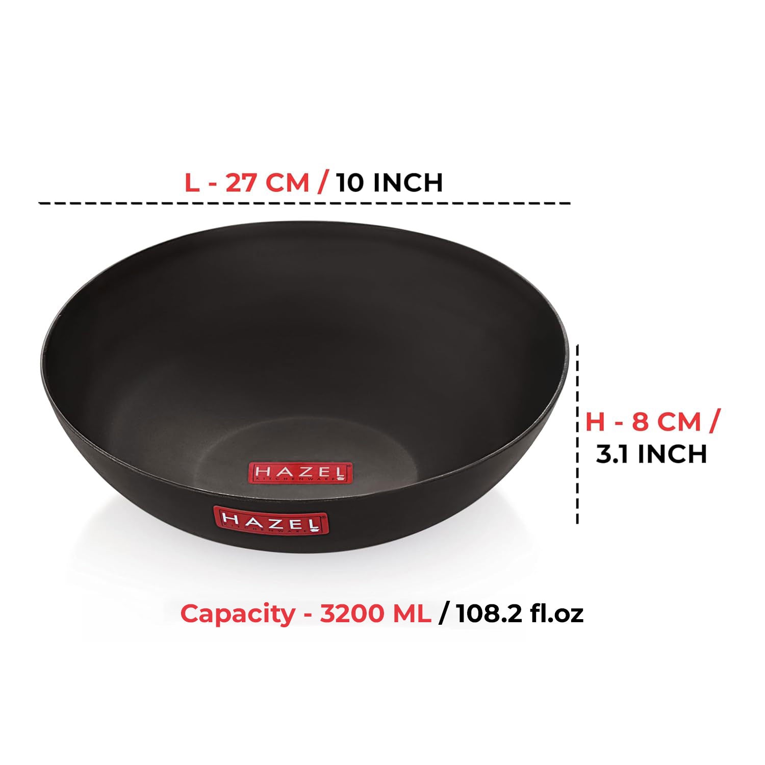 Traditional Iron Tasla (Lokhand Kadai)  –  26.8 cm, 3200 ML