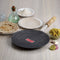 Iron Tawa With Wooden Handle Grip Loha Lokhand Pan Concave Tava for Roti Chapathi, 27 cm