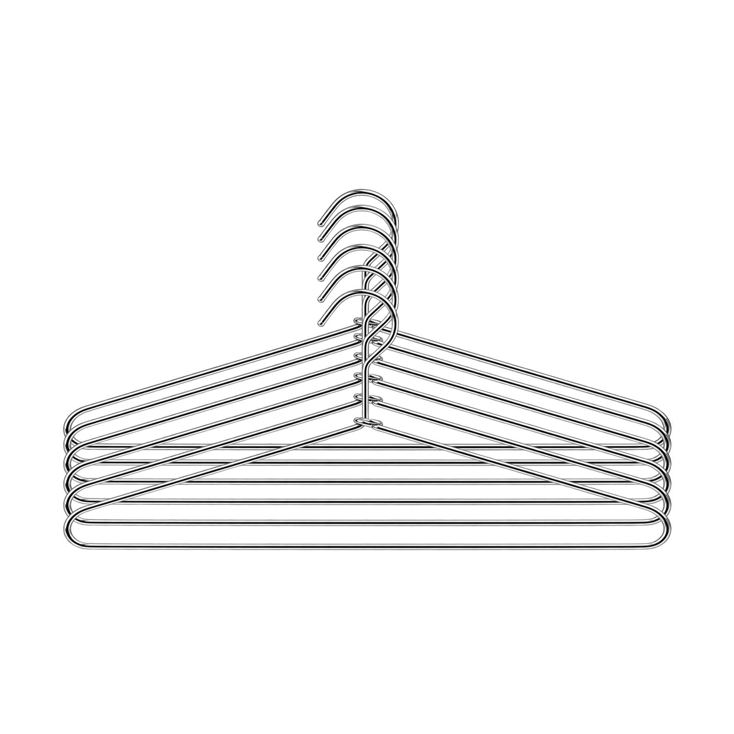 Stainless Steel Hangers, 6 Pcs, Durable Clothes Hangers