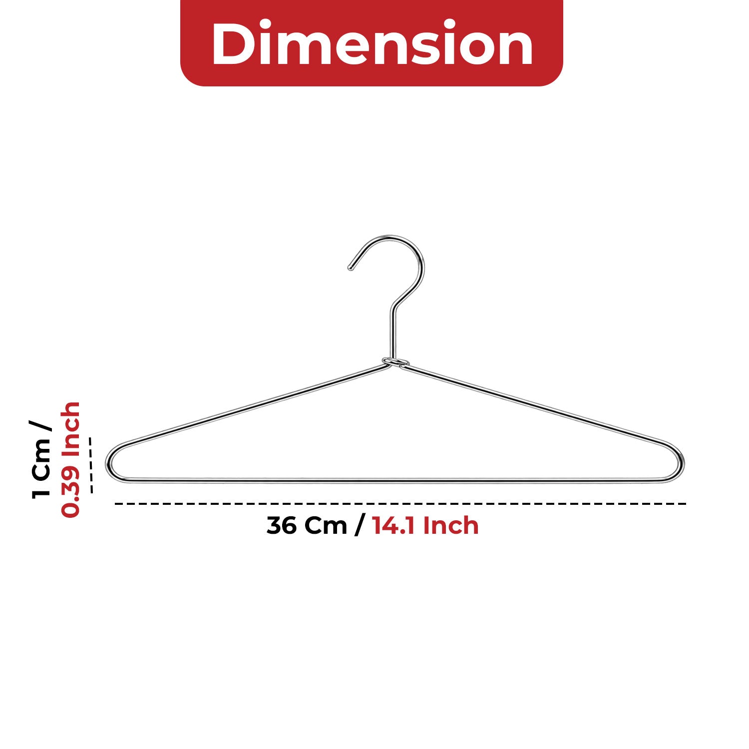 Stainless Steel Hangers, 6 Pcs, Durable Clothes Hangers