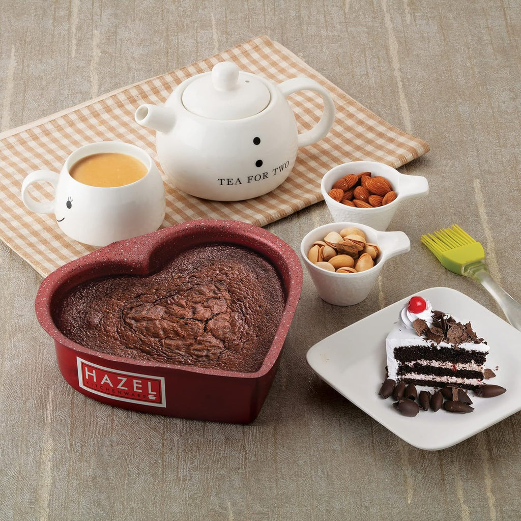 Aluminized Steel Cake Mould Non Stick Mold Heart Baking Pans 1/2kg, Red