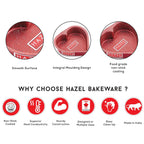 Aluminized Steel Cake Mould Non Stick Mold Heart Baking Pans 1/2kg, Red