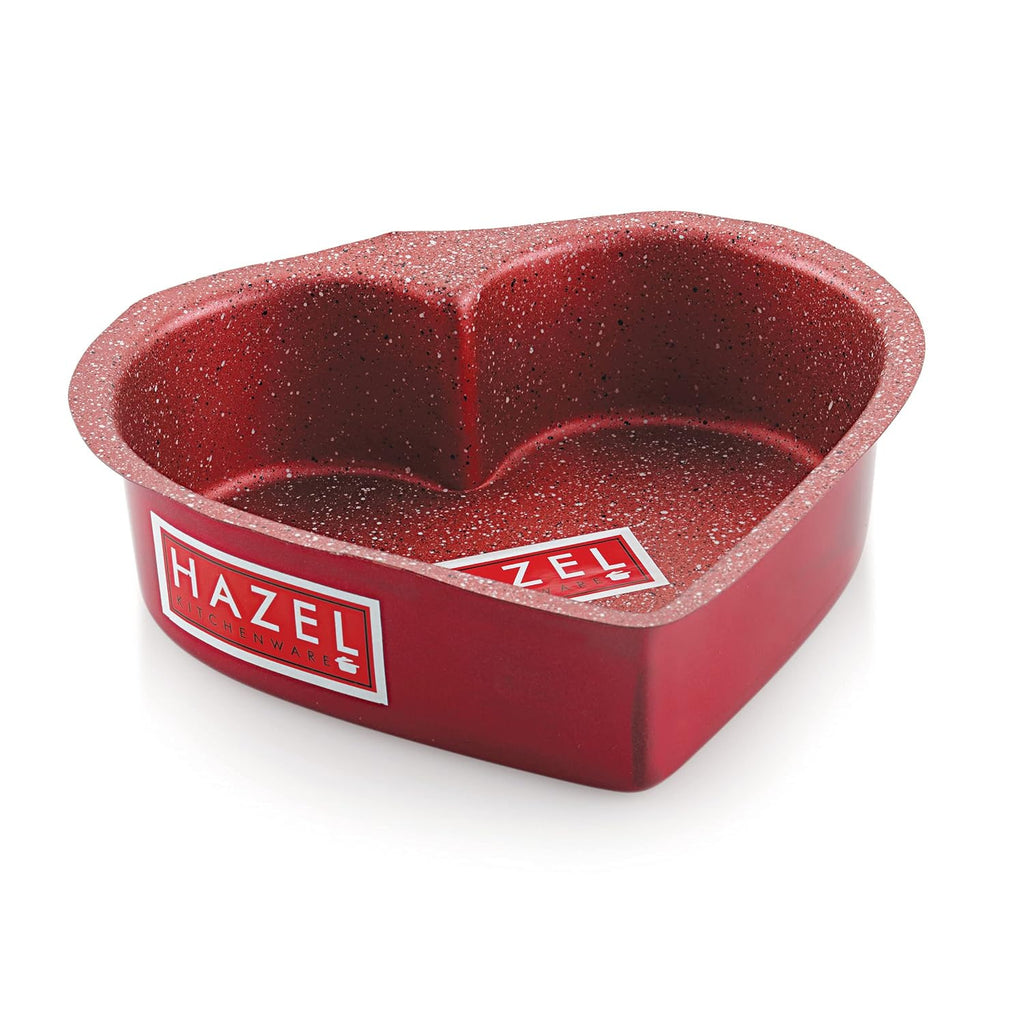 Aluminized Steel Cake Mould Non Stick Mold Heart Baking Pans 1/2kg, Red