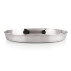 Stainless Steel Thali, Mirror Finish Dinner Plates, 28 cm, Set of 1