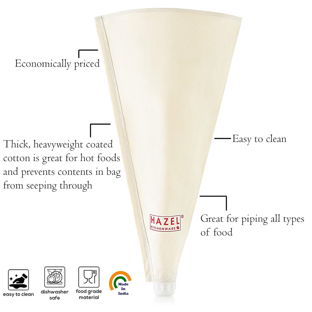 Reusable Cotton Piping Bag ??25 cm, White