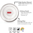Stainless Steel Dinner Plate Set, Designer Steel Thali, 28.5 cm