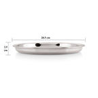 Stainless Steel Dinner Plate Set, Designer Steel Thali, 28.5 cm