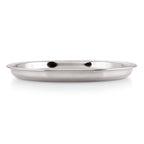 Stainless Steel Dinner Plate Set, Designer Steel Thali, 28.5 cm